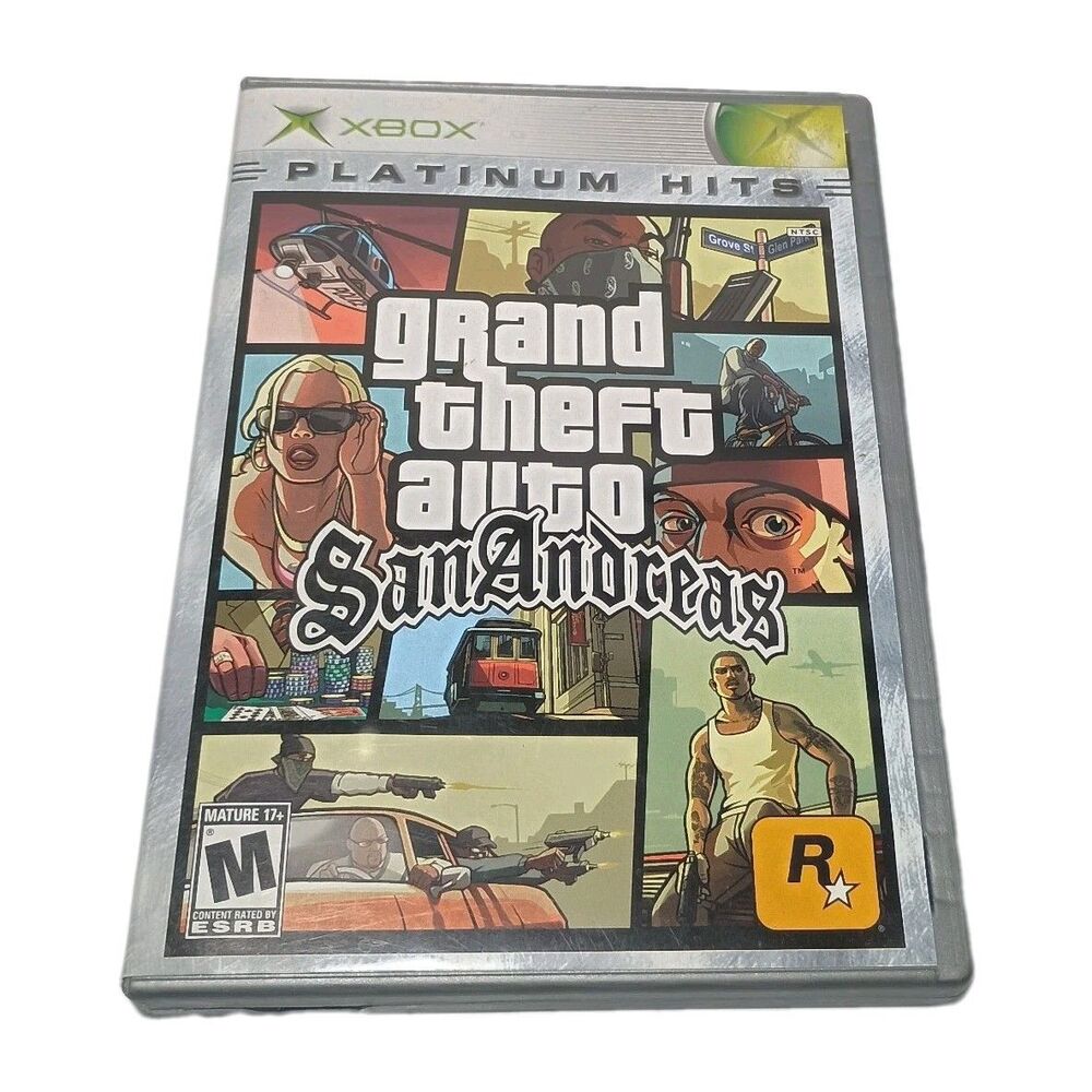 Grand Theft Auto San Andreas Platinum Hits - Microsoft Original Xbox No Manual